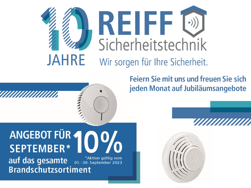 Jubiläumsangebot September 2023 - REIFF Sicherheitstechnik